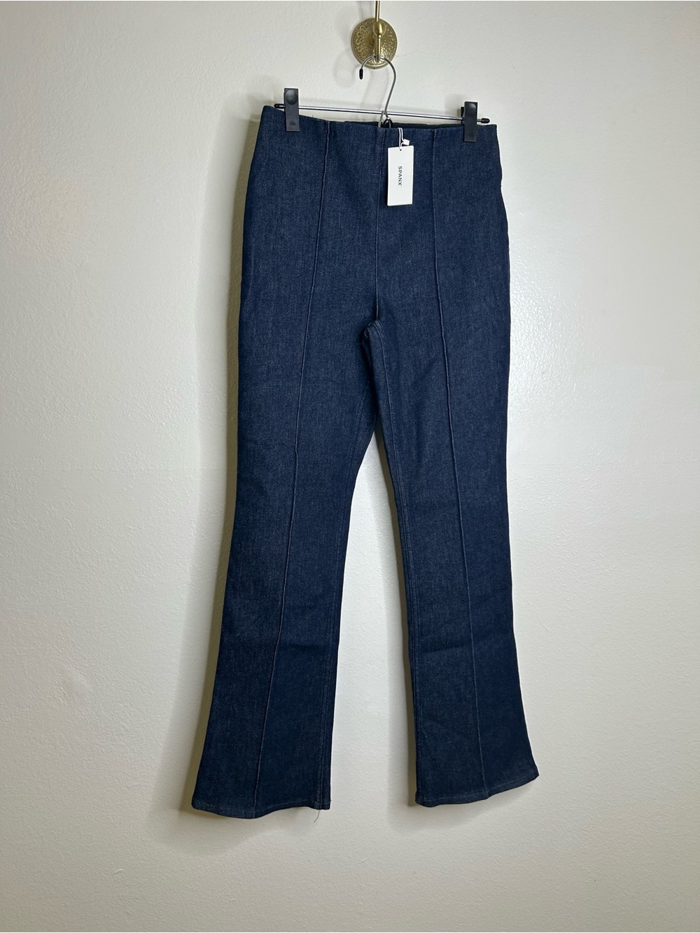 NWT SPANX Denim Demi Boot Cut Pull on Jean in Raw Indigo Size Medium